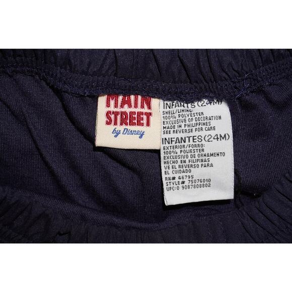 Vintage Disney Main Street Winnie the Pooh Track Shorts  24M Navy Yellow 5 Pooh - Picture 2 of 6